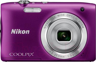 Компактный фотоаппарат Nikon Coolpix S2900 (фиолетовый) - вид спереди