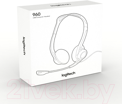 Наушники-гарнитура Logitech PC Headset 960 USB (981-000100)