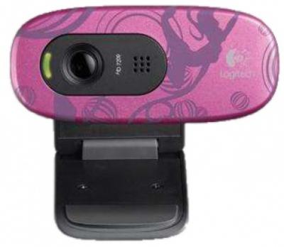 Веб-камера Logitech HD WebCam C270 Purple (960-000810) - спереди