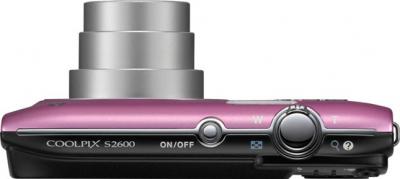 Компактный фотоаппарат Nikon S2600 Pink - Вид сверху
