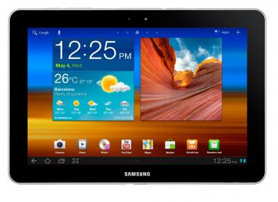 Планшет Samsung Galaxy Tab 10.1 16GB 3G Pure White (GT-P7500) - спереди
