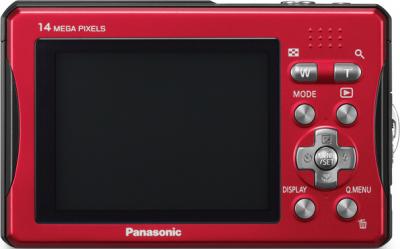 Компактный фотоаппарат Panasonic Lumix DMC-FT10 Red - Вид сзади