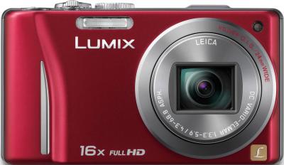 Компактный фотоаппарат Panasonic Lumix DMC-TZ20EE-R - вид спереди