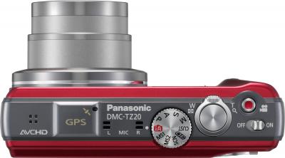 Компактный фотоаппарат Panasonic Lumix DMC-TZ20EE-R - вид сзади