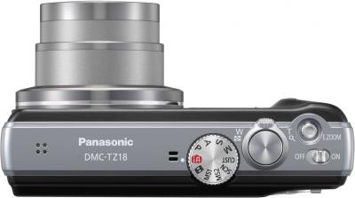 Компактный фотоаппарат Panasonic Lumix DMC-TZ18EE-K - вид сверху