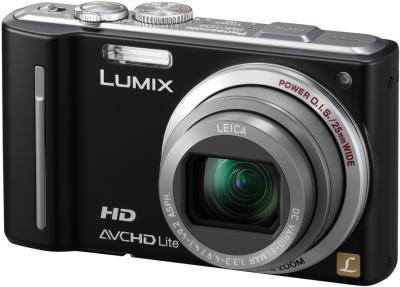 Компактный фотоаппарат Panasonic Lumix DMC-TZ10EE-K - вид спереди
