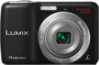 Компактный фотоаппарат Panasonic LUMIX DMC-LS5EE-K - вид спереди