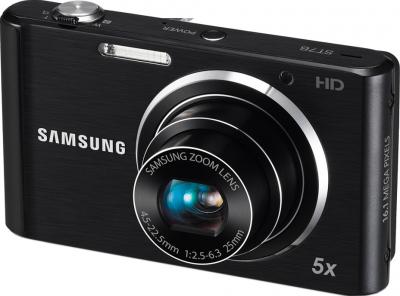 Компактный фотоаппарат Samsung ST76 (EC-ST76ZZBPBRU) Black - общий вид