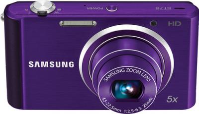 Компактный фотоаппарат Samsung ST76 (EC-ST76ZZBPLRU) Purple - вид спереди
