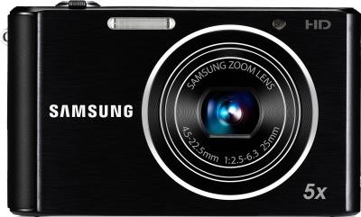 Компактный фотоаппарат Samsung ST77 (EC-ST77ZZBPBRU) Black - вид спереди