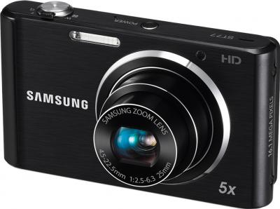 Компактный фотоаппарат Samsung ST77 (EC-ST77ZZBPBRU) Black - общий вид