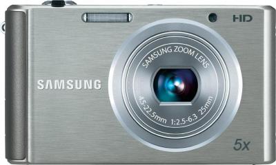 Компактный фотоаппарат Samsung ST77 (EC-ST77ZZBPSRU) Silver - вид спереди