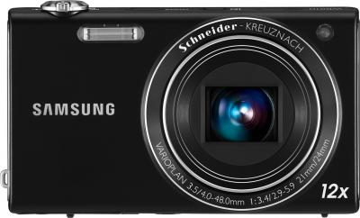 Компактный фотоаппарат Samsung WB210 Black - вид спереди