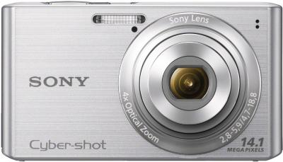Компактный фотоаппарат Sony Cyber-shot DSC-W610 Silver - вид спереди