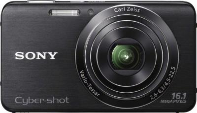 Компактный фотоаппарат Sony Cyber-shot DSC-W630 (Black) - вид спереди