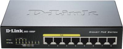Коммутатор D-Link DGS-1008P - общий вид