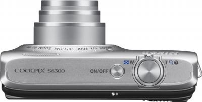 Компактный фотоаппарат Nikon Coolpix S6300 (Silver) - общий вид