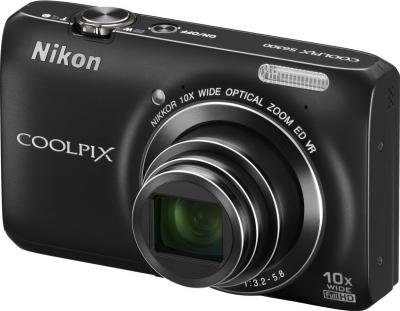 Компактный фотоаппарат Nikon Coolpix S6300 (Black) - общий вид