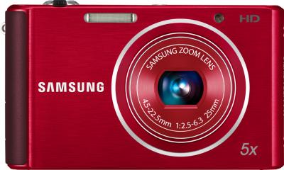 Компактный фотоаппарат Samsung ST77 (EC-ST77ZZBPRRU) - вид спереди