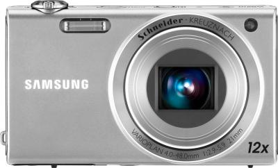 Компактный фотоаппарат Samsung WB210 Silver - вид спереди