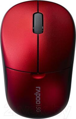 Мышь Rapoo 1090p (красный) - общий вид