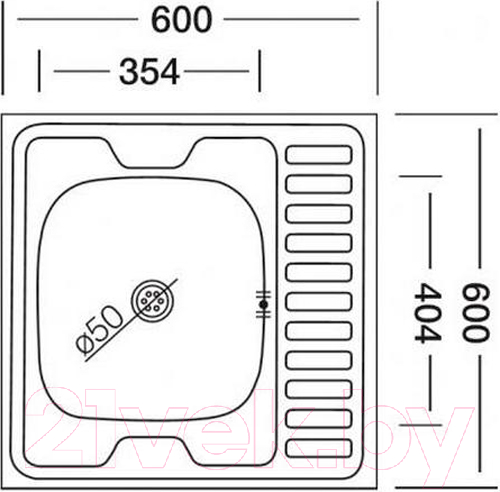 Мойка кухонная Kromevye N 209