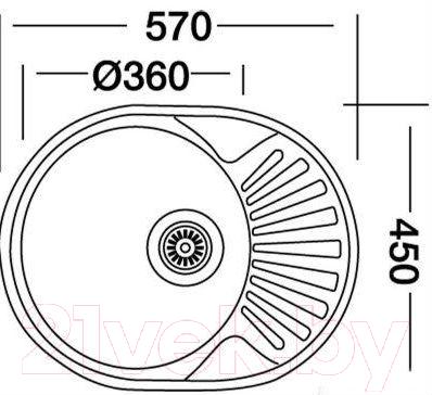 Мойка кухонная Kromevye EC 257 D