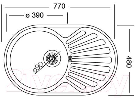 Мойка кухонная Kromevye EC 259