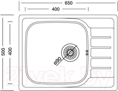 Мойка кухонная Kromevye EX 180 D