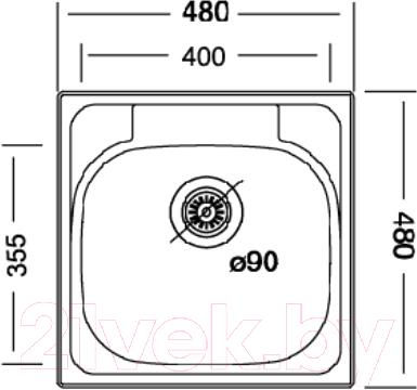 Мойка кухонная Kromevye Triton EC309 D