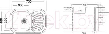 Мойка кухонная Kromevye EC 251 D