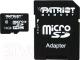 Карта памяти Patriot microSDHC (Class 10) 16 Gb + адаптер (PSF16GMCSDHC10) - 