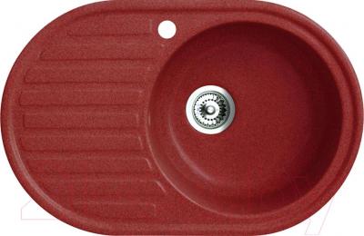 Мойка кухонная Belux BSG-7750-01 (красный) - общий вид