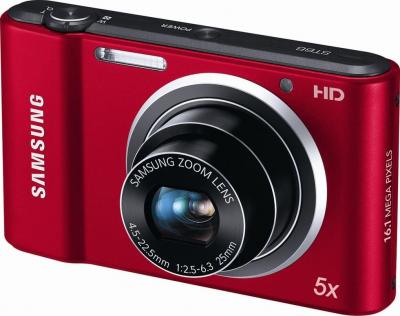 Компактный фотоаппарат Samsung ST66 (EC-ST66ZZBPRRU) Red - общий вид