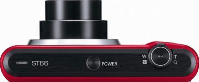Компактный фотоаппарат Samsung ST66 (EC-ST66ZZBPRRU) Red - вид сверху