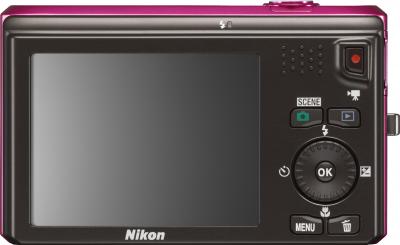 Компактный фотоаппарат Nikon Coolpix S6300 (Pink) - вид сзади