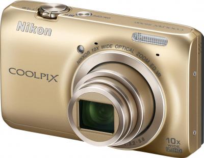 Компактный фотоаппарат Nikon Coolpix S6300 (Gold) - общий вид