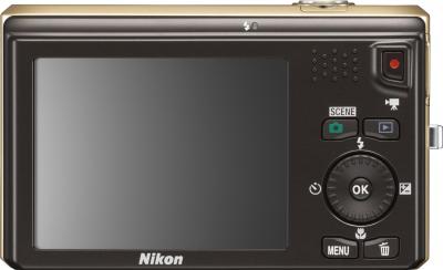 Компактный фотоаппарат Nikon Coolpix S6300 (Gold) - вид сзади