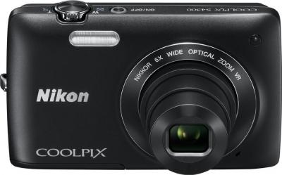 Компактный фотоаппарат Nikon Coolpix S4300 (Black) - вид спереди
