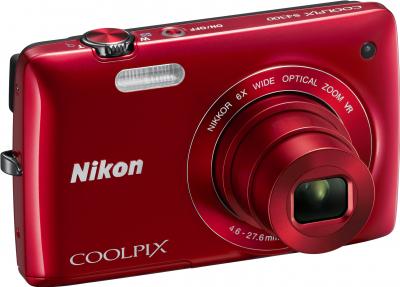 Компактный фотоаппарат Nikon Coolpix S4300 Red - общий вид