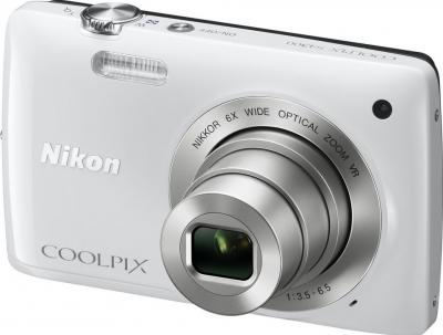 Компактный фотоаппарат Nikon Coolpix S4300 White - общий вид