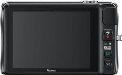 Компактный фотоаппарат Nikon Coolpix S4300 White - вид сзади