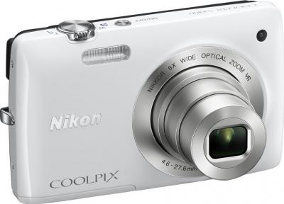 Компактный фотоаппарат Nikon Coolpix S4300 White - общий вид