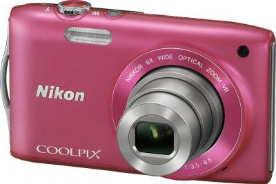 Компактный фотоаппарат Nikon Coolpix S3300 Pink - общий вид