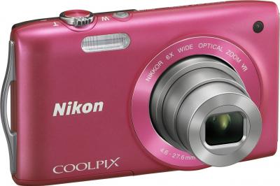 Компактный фотоаппарат Nikon Coolpix S3300 Pink - общий вид