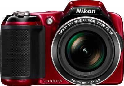 Компактный фотоаппарат Nikon COOLPIX P510 Red - вид спереди