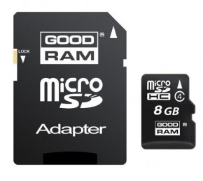 Карта памяти Goodram microSDHC (Class 4) 8GB (SDU8GHCAGRR9) - общий вид