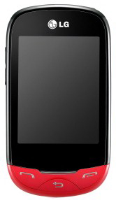 Мобильный телефон LG T500 Red - вид спереди