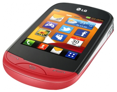 Мобильный телефон LG T500 Red - общий вид