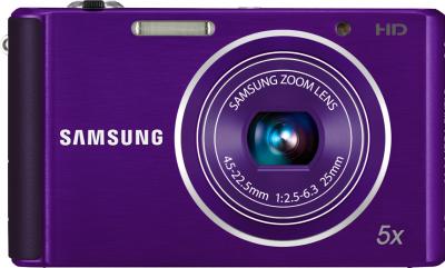 Компактный фотоаппарат Samsung ST77 Purple - вид спереди